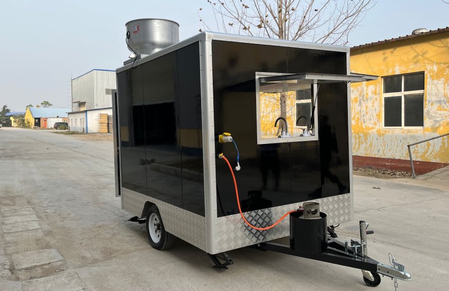 hot dog concession trailer with grill and fryer for sale